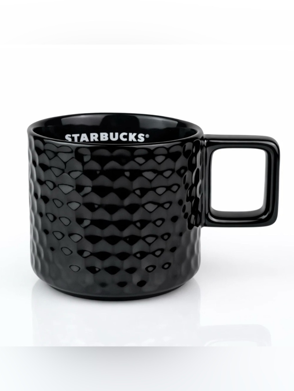 Starbucks Mug Textured Honeycomb Dimpled Gunmetal Glossy Limited Edition 12 oz
